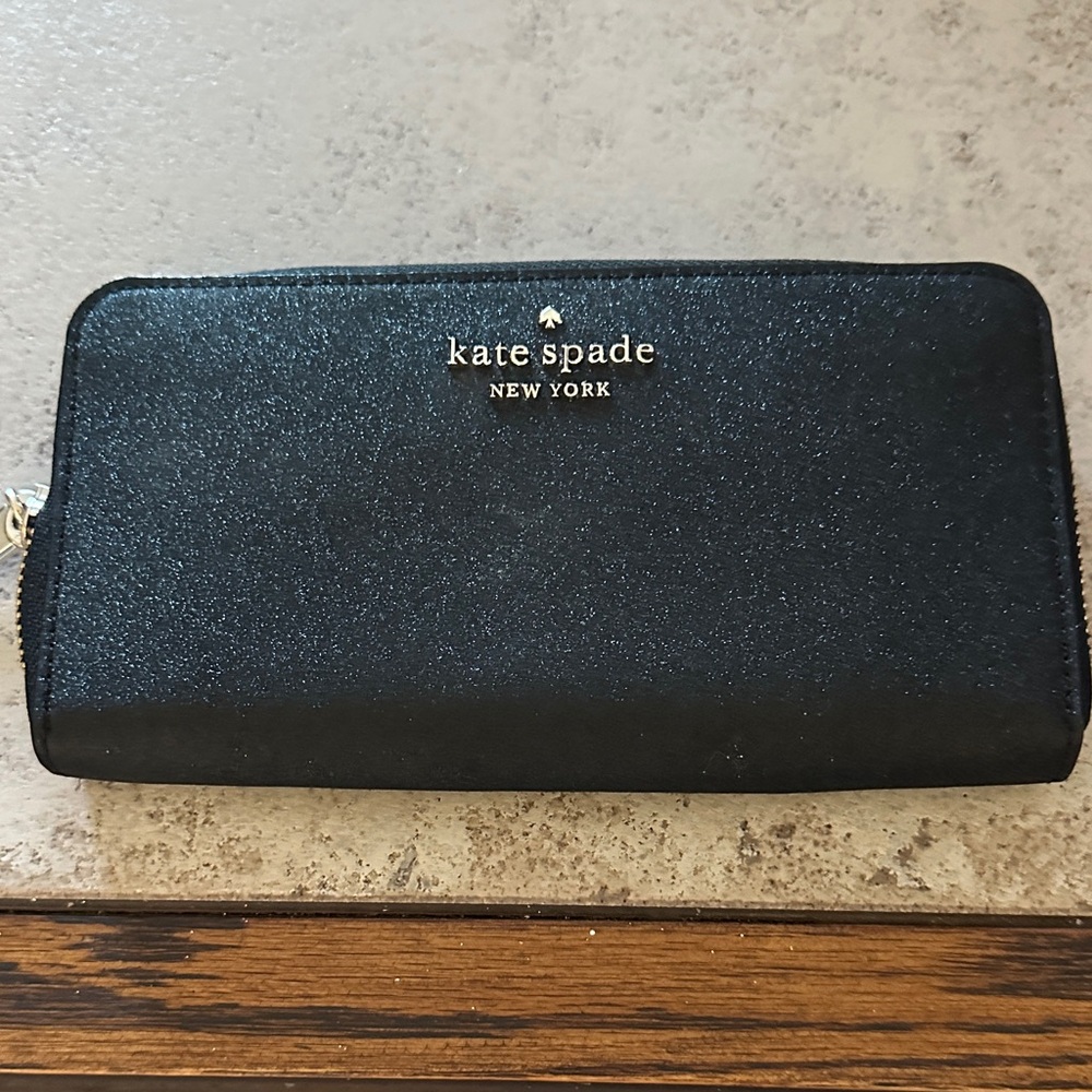 Kate Spade Glittery Black Wallet